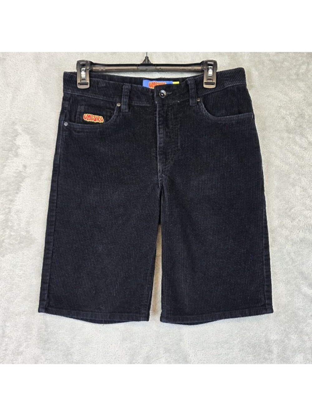 Empyre Shorts Mens 27 Black Corduroy Bermuda 9 Inseam 5 Pocket Casual Summer